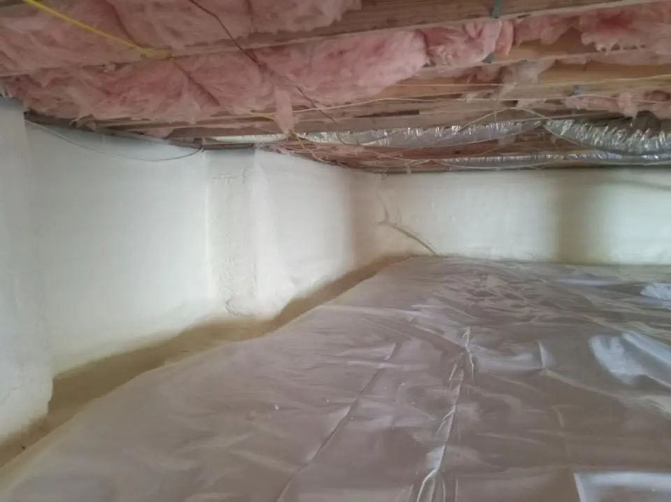 Crawl space encapsulation with closed-cell spray foam for Roof Maintenance in Latimer