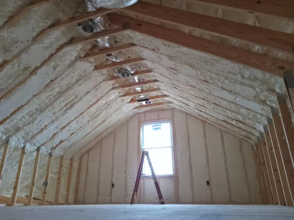 Spray foam roofing application for Crawl Space Insulation project in Latimer